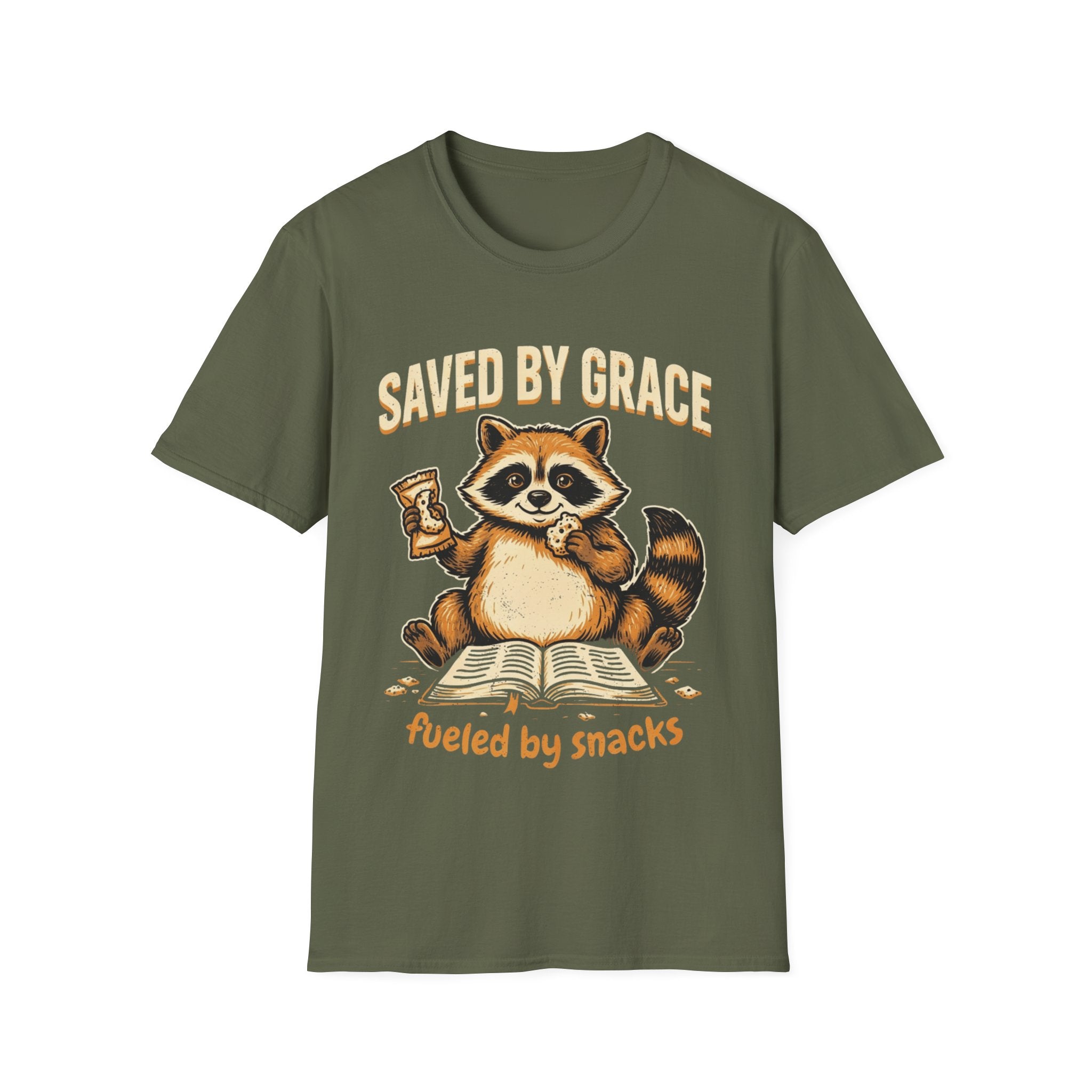 "Saved by Grace, Fueled by Snacks" T-Shirt