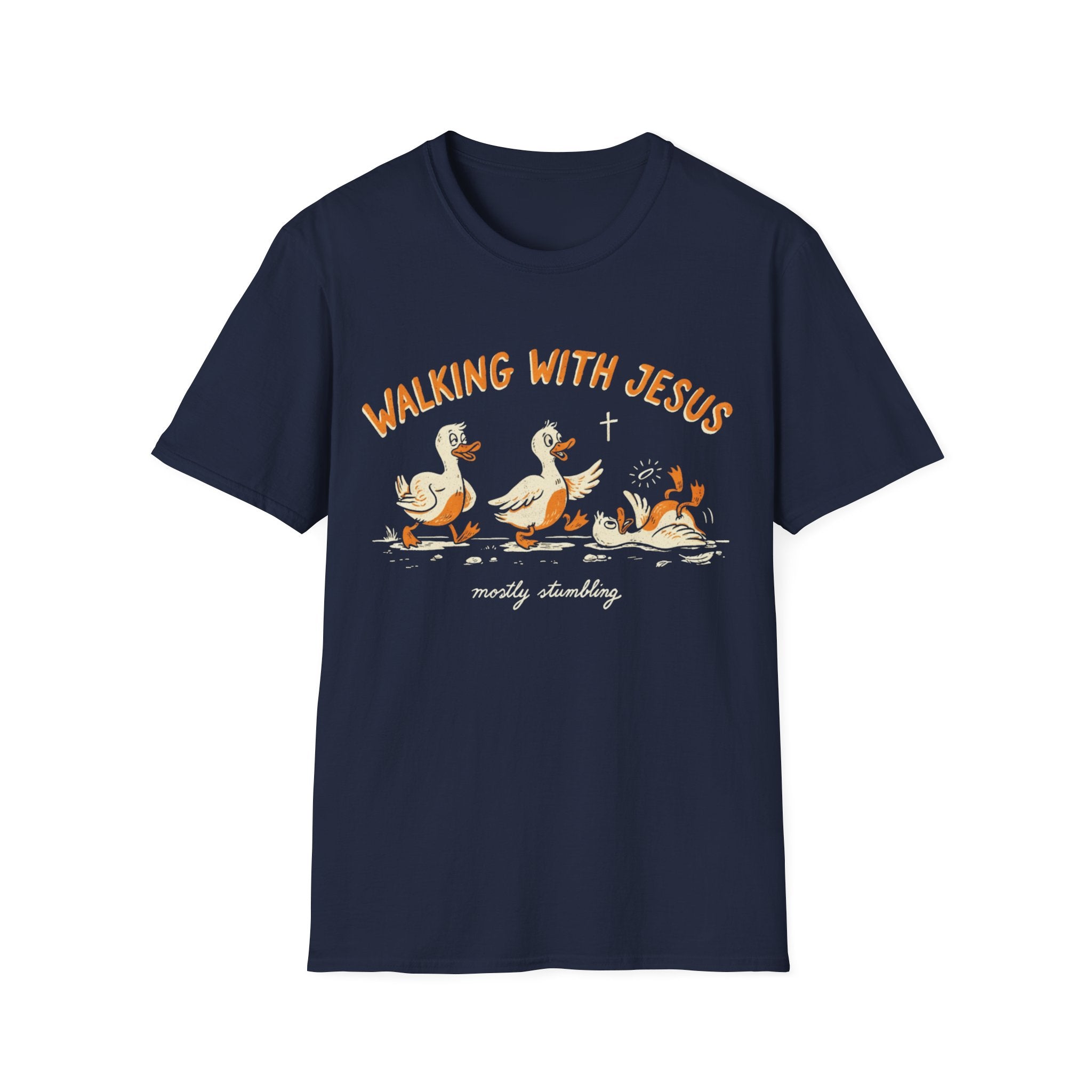 "Walking With Jesus... Mostly Stumbling" T-Shirt