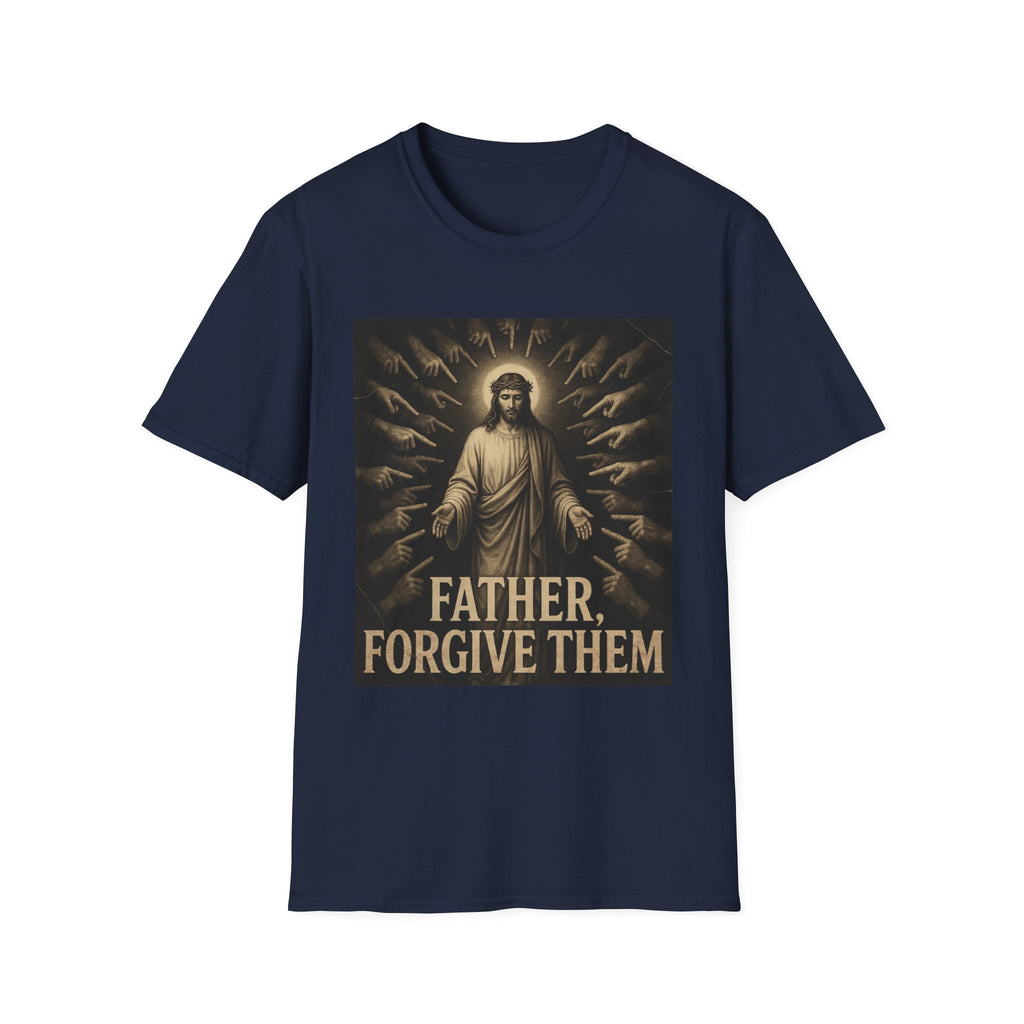 Jesus surrounded by accusing hands, Father Forgive Them T-Shirt