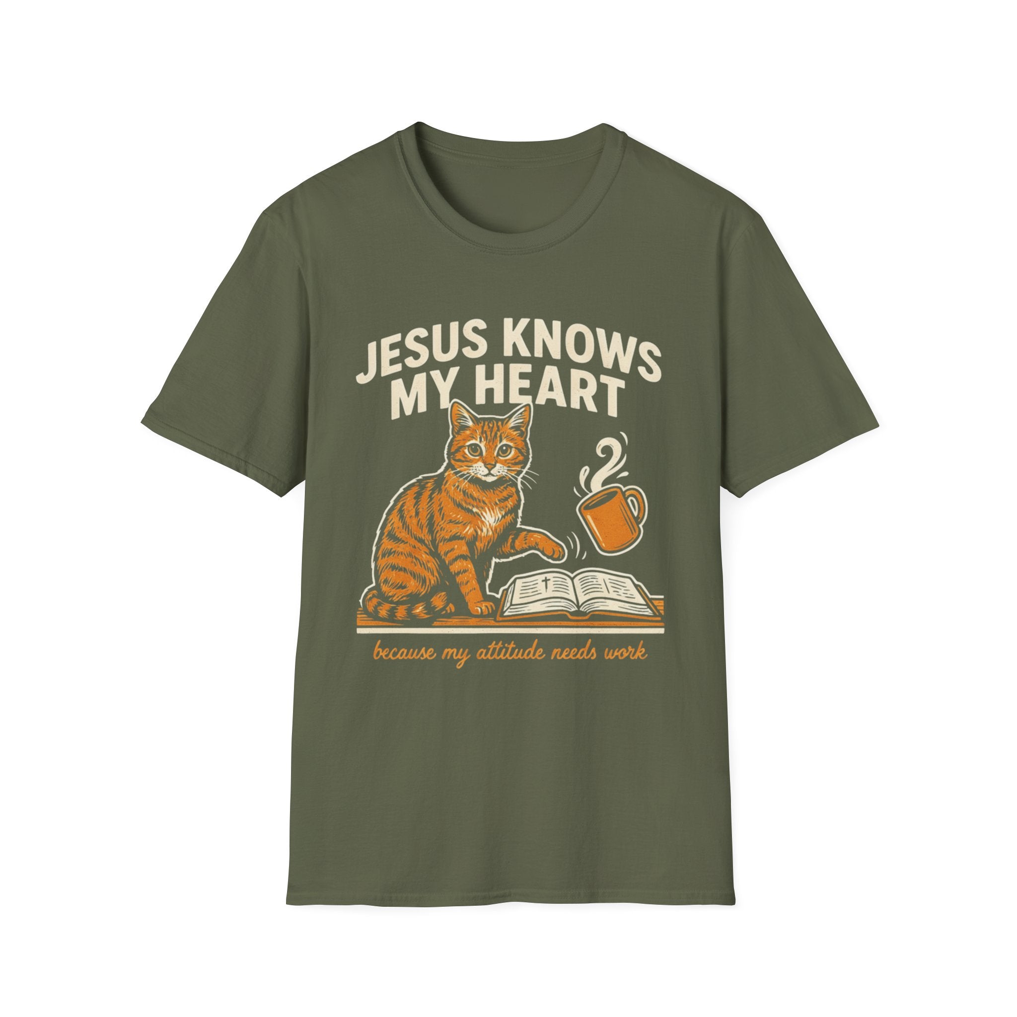 Cat – "Jesus Knows My Heart" T-Shirt