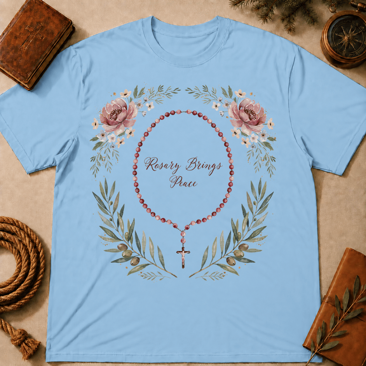 Rosary Brings Peace T-Shirt