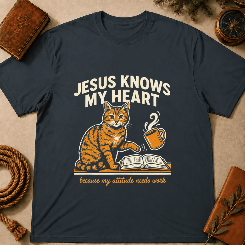 Cat – "Jesus Knows My Heart" T-Shirt