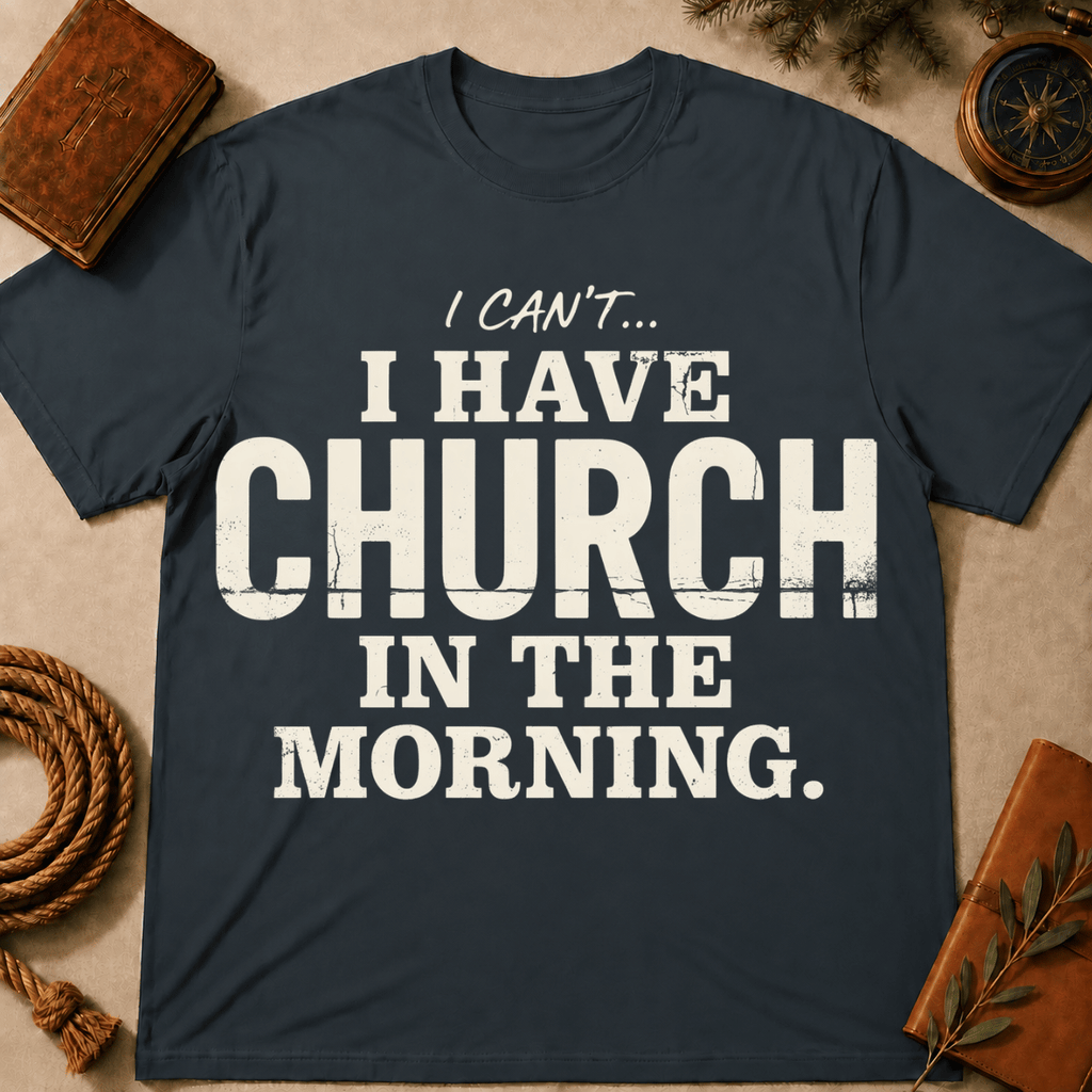 I Can't I Have Church In The Morning T-Shirt