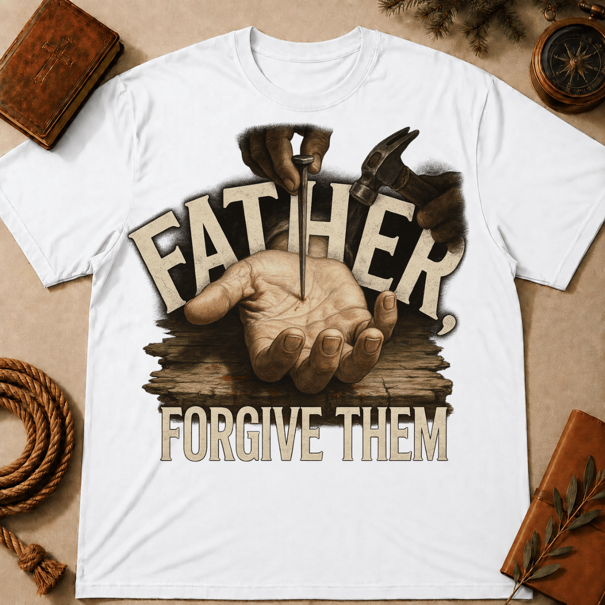 The moment before the nail, Father Forgive Them T-Shirt