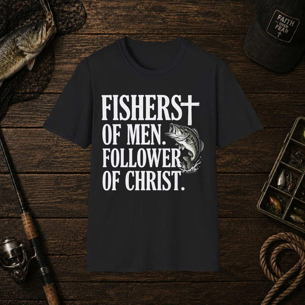 Fishers of Men Christian T-Shirt — 'Follower of Christ' Fishing Faith Tee