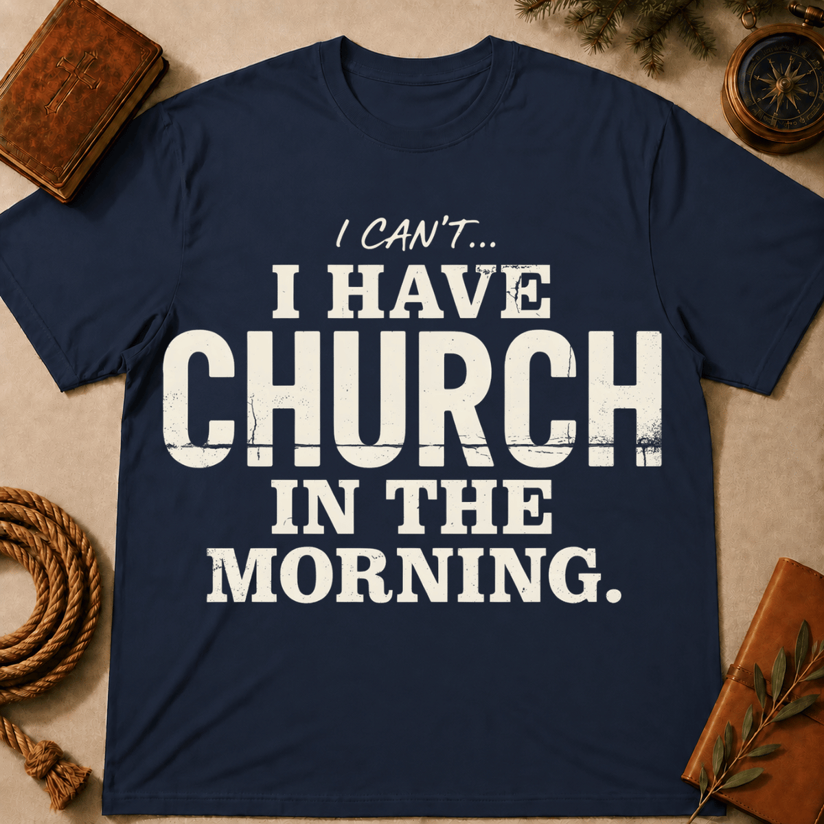 I Can't I Have Church In The Morning T-Shirt