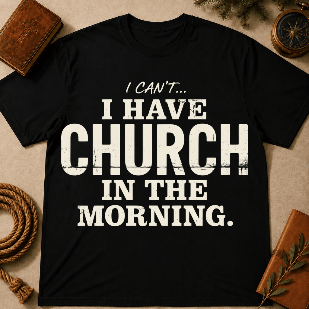 I Can't I Have Church In The Morning T-Shirt