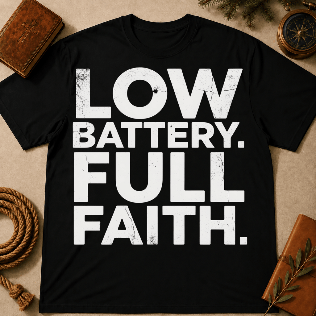 Low Battery Full Faith T-Shirt