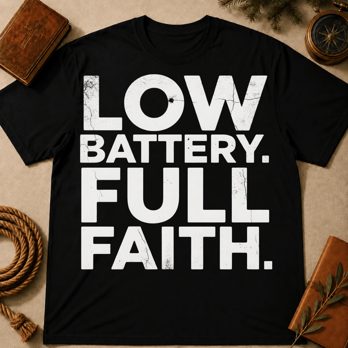 Low Battery Full Faith T-Shirt