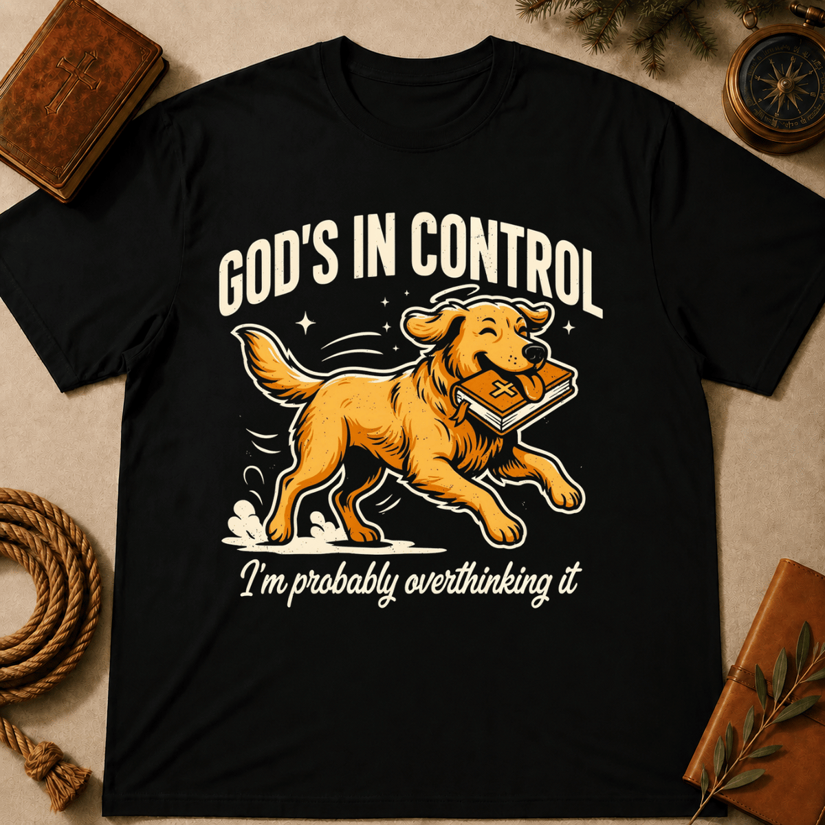 Golden Retriever – "Probably Overthinking It" T-Shirt
