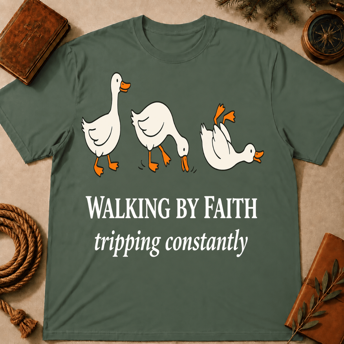 Walking By Faith Tripping Constantly T-Shirt