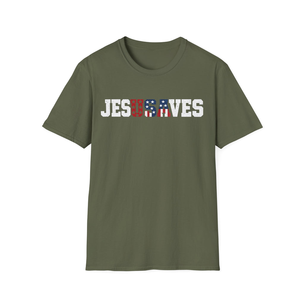 Jesus Saves USA Flag T-Shirt