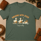 "Walking With Jesus... Mostly Stumbling" T-Shirt