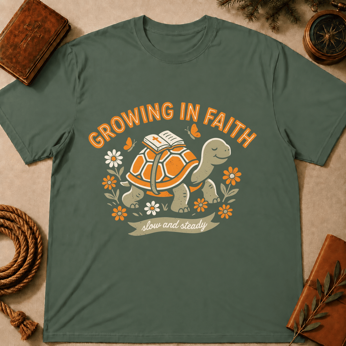Turtle – "Growing in Faith" T-Shirt