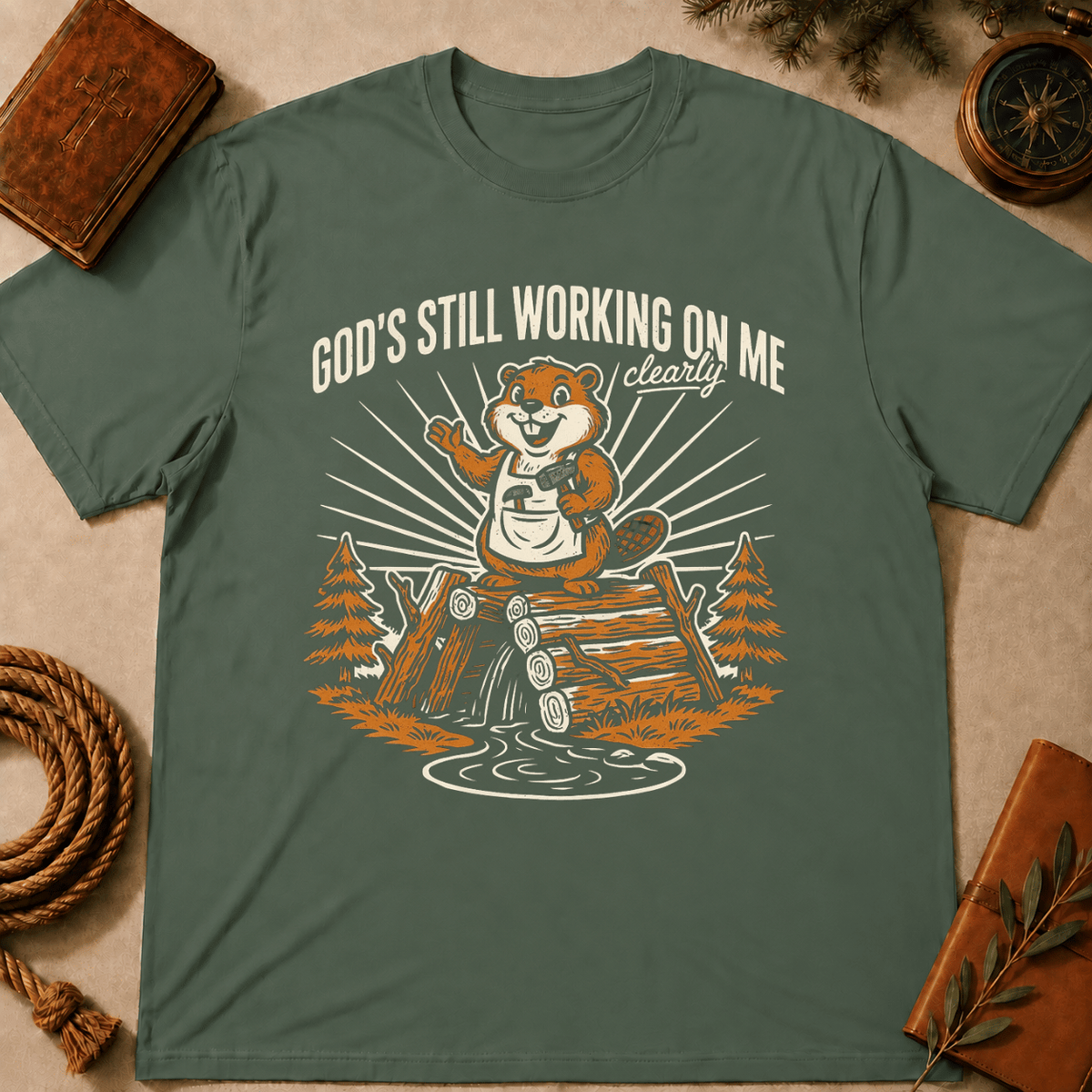 Beaver – "God's Still Working on Me" T-Shirt
