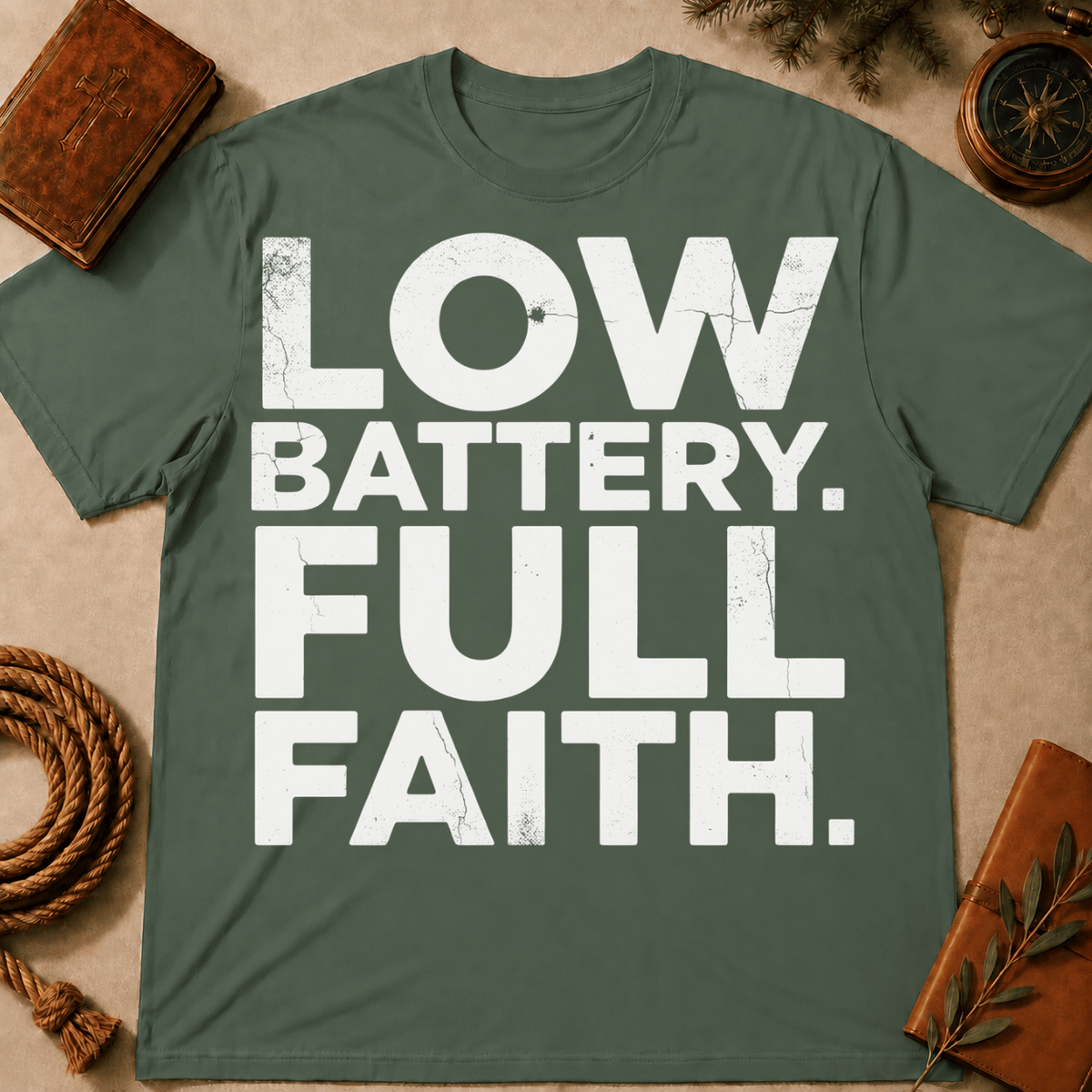 Low Battery Full Faith T-Shirt