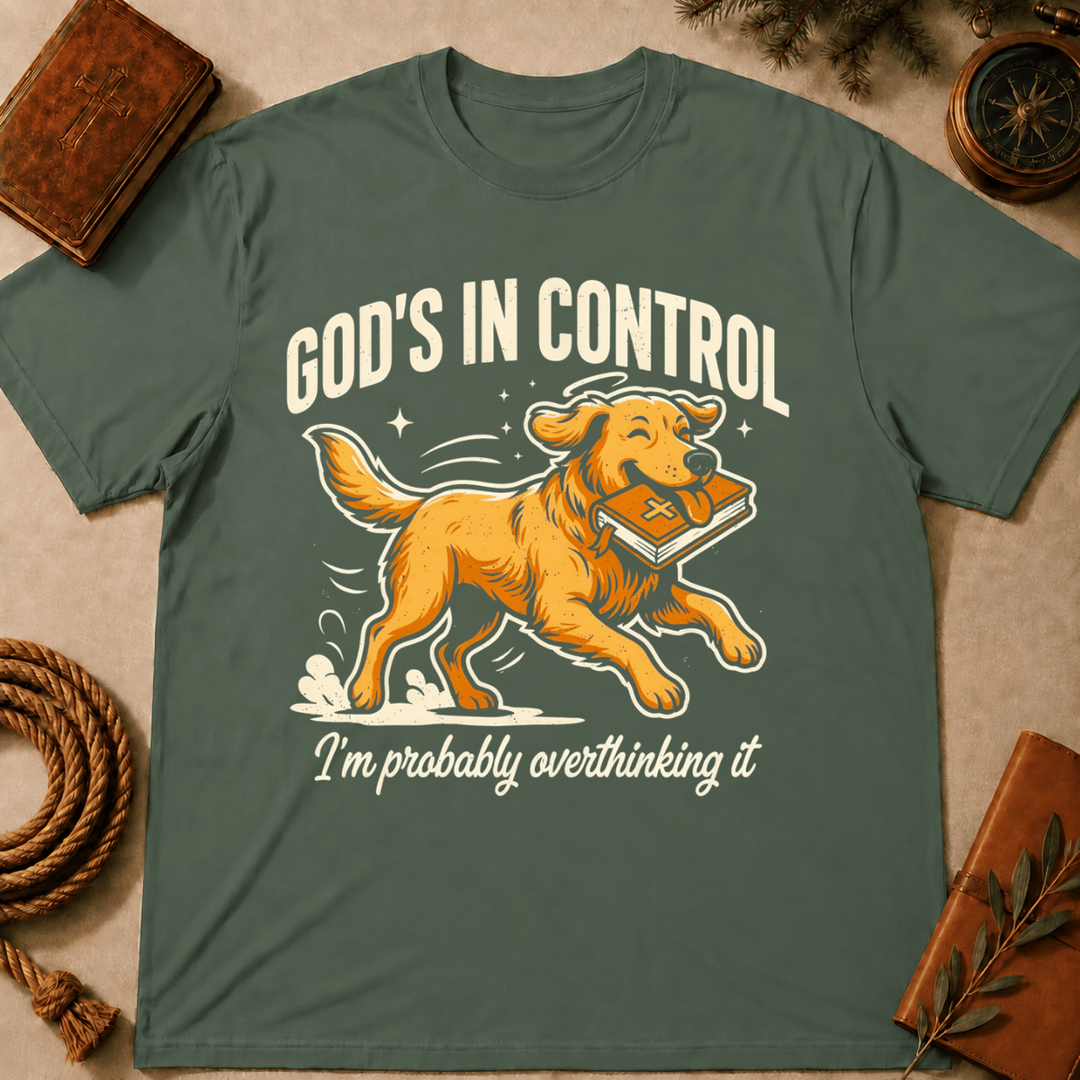 Golden Retriever – "Probably Overthinking It" T-Shirt