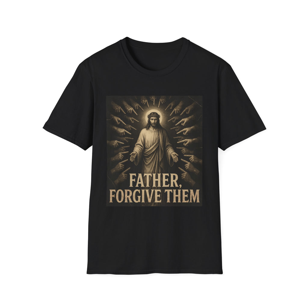 Jesus surrounded by accusing hands, Father Forgive Them T-Shirt