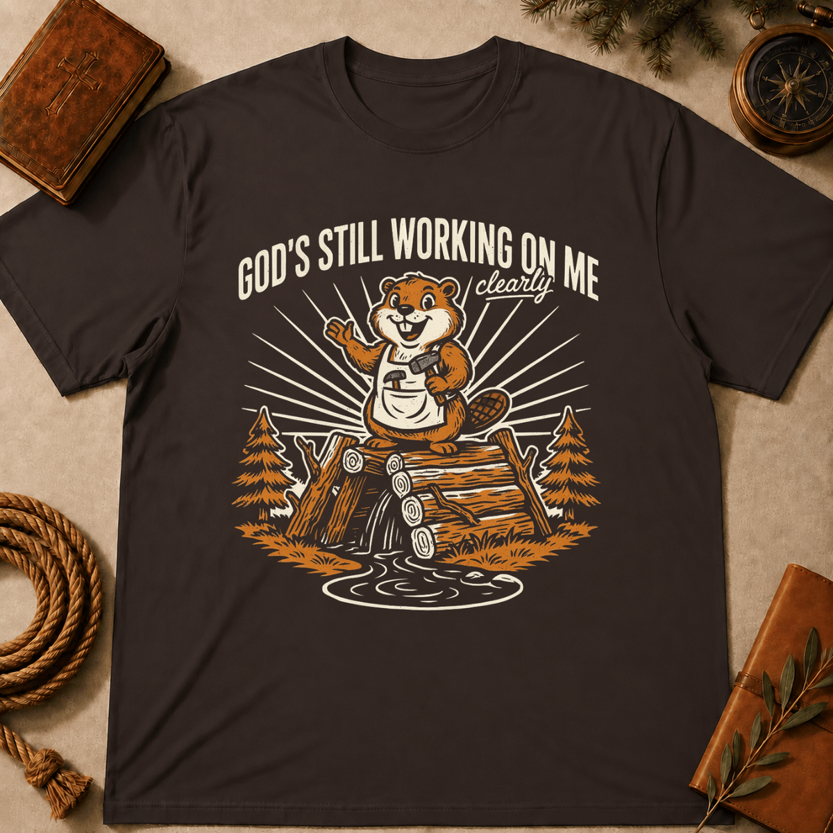 Beaver – "God's Still Working on Me" T-Shirt