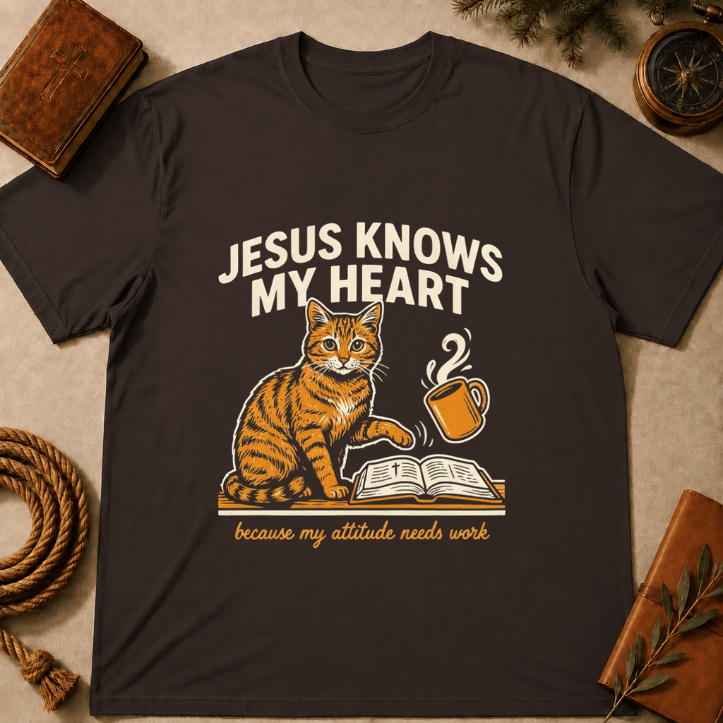Cat – "Jesus Knows My Heart" T-Shirt
