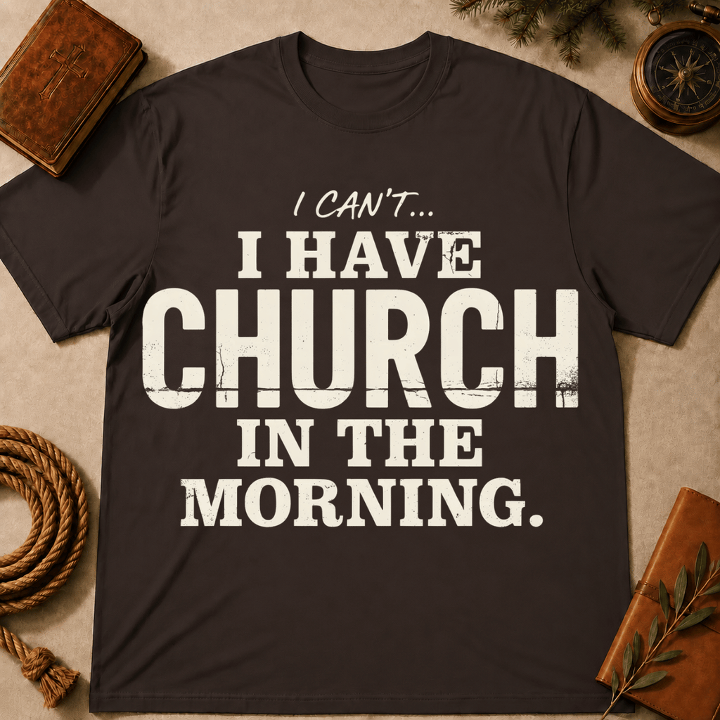 I Can't I Have Church In The Morning T-Shirt