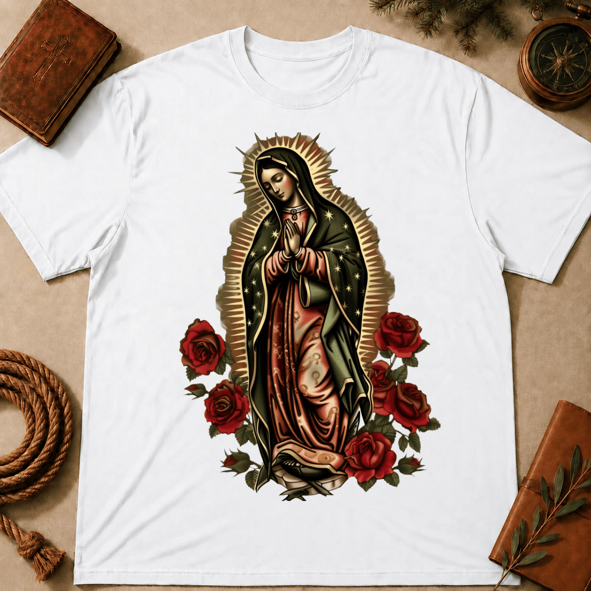Virgen De Guadalupe Sant Mary Virgin Y Querida T-Shirt