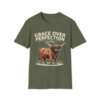Highland Cow – "Grace Over Perfection" T-Shirt