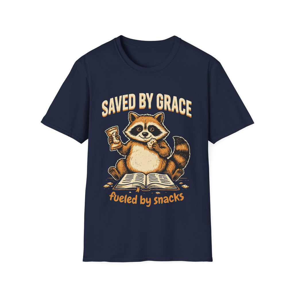 "Saved by Grace, Fueled by Snacks" T-Shirt