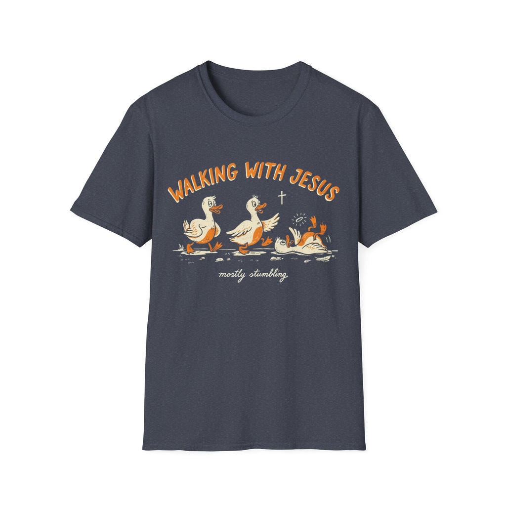 "Walking With Jesus... Mostly Stumbling" T-Shirt