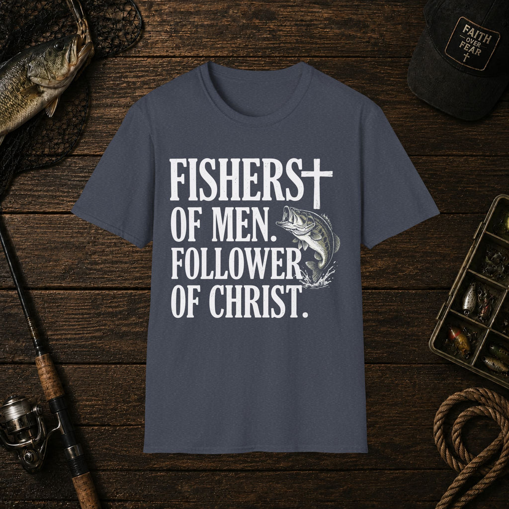 Fishers of Men Christian T-Shirt — 'Follower of Christ' Fishing Faith Tee