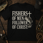 Fishers of Men Christian T-Shirt — 'Follower of Christ' Fishing Faith Tee